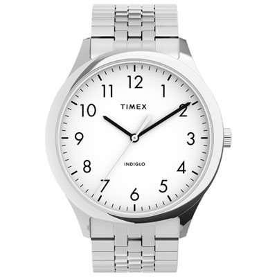 Image of Timex Easy Reader 40mm Men's Casual Watch - Silver/White