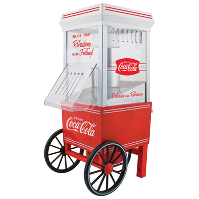 Image of Nostalgia Coca-Cola Popcorn Popper (OFP501COKE) - 12-Cup
