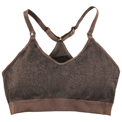 Modern Eternity Bella Active Seamless Nursing Bra - Medium - Chocolate Jacquard