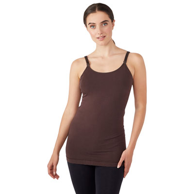 Modern Eternity Hannah Nursing & Maternity Yoga Tank Top - Medium - Chocolate