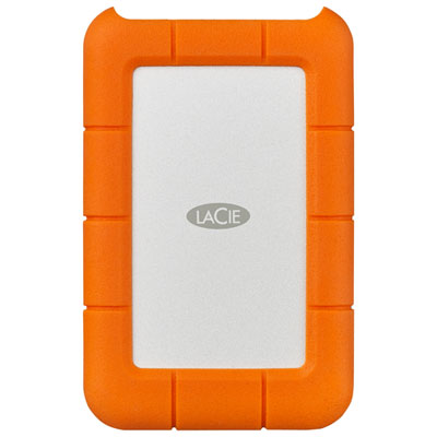 Image of LaCie Rugged 2TB USB-C Portable External Hard Drive for PC/Mac (STFR2000800) - Orange