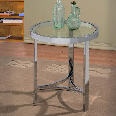 Image of Strata Contemporary Accent Table - Chrome