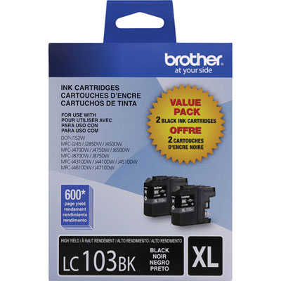 Brother Black Ink (LC103-2PKS) - 2 Pack [This review was collected as part of a promotion