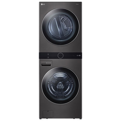 LG WashTower 5.2 Cu. Ft. HE Steam Washer & 7.4 Cu. Ft. Dryer Laundry Centre (WKEX200HBA) - Black Stainless I purchased 3=weeks ago and love it /  Really  quiet / fits space and slim not bulky / works perfectly /like the easy to use buttons in center /