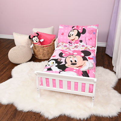 Image of Disney Minnie Mouse 3-Piece Toddler Bedding Set - Pink