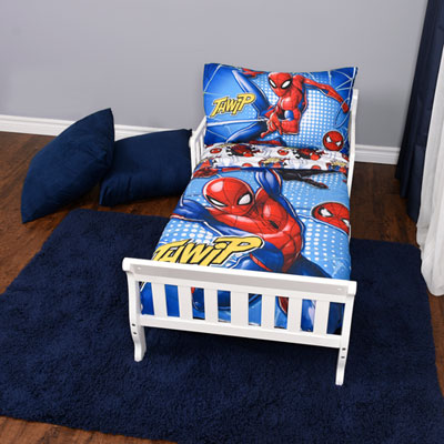 Marvel Spiderman 3-Piece Toddler Bedding Set - Blue/Red