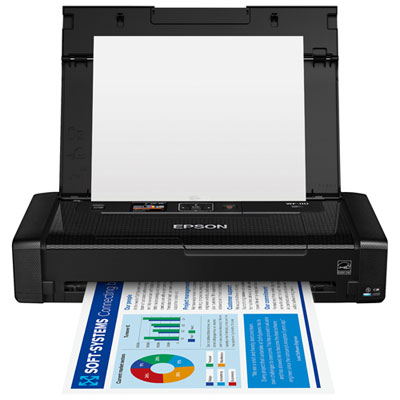 Epson WorkForce WF-110 Wireless Inkjet Printer Easy to install, quality print outs for professionals in the go