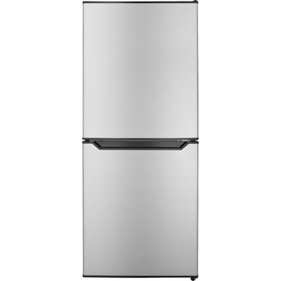 Insignia 4.9 Cu. Ft. Freestanding Compact Bottom Freezer Refrigerator (NS-CF49BMSS2-C) - Stainless Steel My grandson is in college and his roommates use all of the fridge and freezer space in the apartment fridge