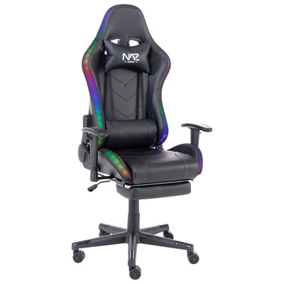 Naz Ultimate Series Ergonomic High-Back Faux Leather Gaming Chair - Black Exciting chair