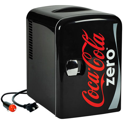 Image of Coca-Cola Coke Zero 0.14 Cu. Ft. Freestanding Bar Fridge (CZ04)