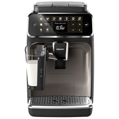 Image of Philips 4300 Automatic Espresso Machine with LatteGo Milk Frother - Black