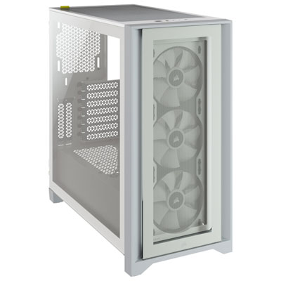 Image of Corsair iCUE 5000X RGB Mid-Tower ATX Computer Case - White