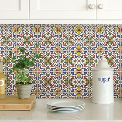 Image of InHome Tuscan Tile Peel & Stick Backsplash Tiles