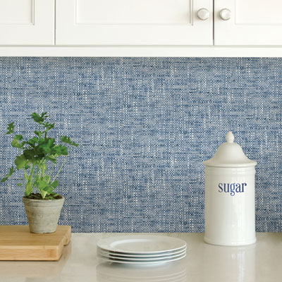 NuWallpaper Poplin Texture Peel & Stick Wallpaper - Navy Love the look; love the feel