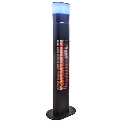 EnerG+ HEA-21848 Freestanding Electric Infrared Heater - 5,100 BTU - Black