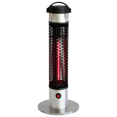 Image of EnerG+ HEA-21212 Freestanding Electric Infrared Heater - 5,100 BTU - Silver/Black