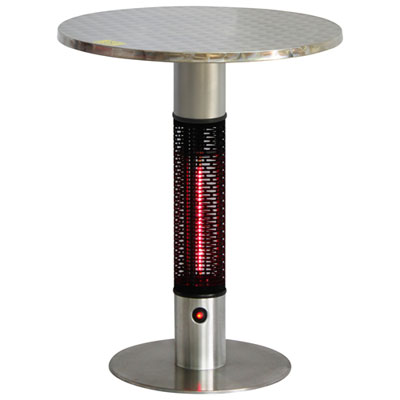 Image of EnerG+ HEA-115J88 Bistro Table Electric Infrared Heater - 5,100 BTU - Silver