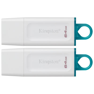 Image of Kingston DataTraveler Exodia 64GB USB 3.2 Flash Drive - 2 Pack