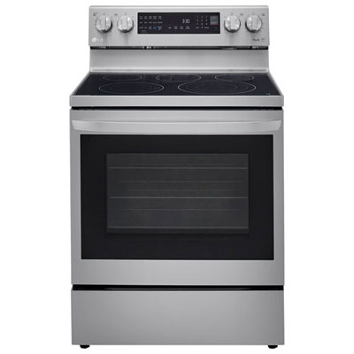 "LG 30"" 6.3 Cu. Ft. 5-Element Electric Air Fry Range (LREL6325F) -Stainless -Open Box -Perfect Condition"