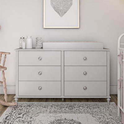 Image of Little Seeds Changing Table Topper - Dove Grey