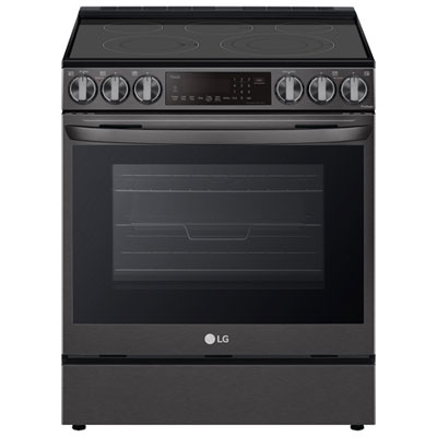 LG 30" 6.3 Cu. Ft. True Convection 5-Element Slide-In Electric Air Fry Range (LSEL6335D) - Black Stainless Steel Looks amazing and completes our black stainless kitchen of LG appliances