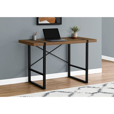 Monarch 49"W Computer Desk - Walnut/Black