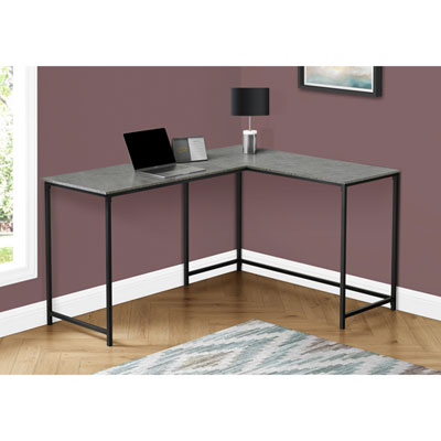 Image of Monarch Corner 58.25  W Computer Desk - Grey/Black