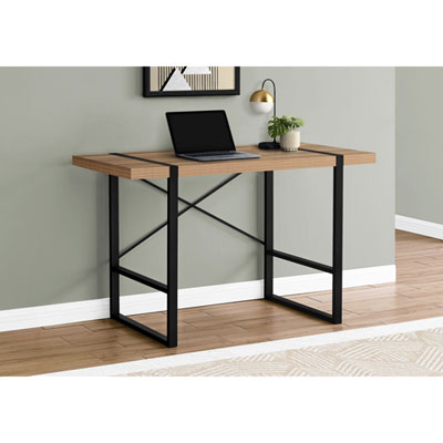 Monarch 49"W Computer Desk - Light Brown/Black