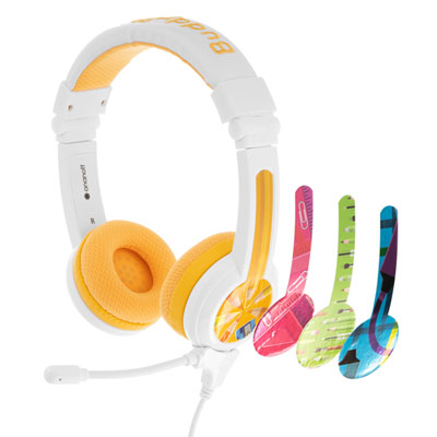 BuddyPhones School+ (Plus) On-Ear Headphones - Yellow Kids love them