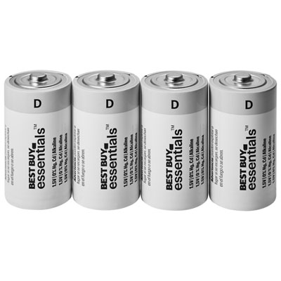 Image of Best Buy Essentials D Alkaline Batteries - 4 Pack - Only at Best Buy