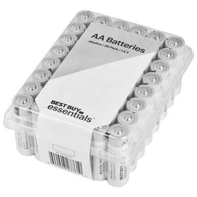 Image of Best Buy Essentials AA Alkaline Batteries - 48 Pack - Only at Best Buy