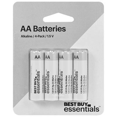 Best Buy Essentials AA Alkaline Batteries - 4 Pack Useful item to add to an order if you are only a few dollars away from the minimum for free shipping