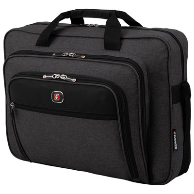 Image of Wenger Textured Fabric 17.3   Business Laptop Bag (SWG0998 005) - Grey/Black