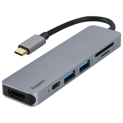 Kopplen Type-C 6-in-1 Multi Hub (HUB-C31SGR) Additionally, the cord from the USB-C down to the hub is also short and creates downward pressure on the USB-C port on my laptop as the hub cord is not long enough to rest on my desktop (can't be good for the port!)