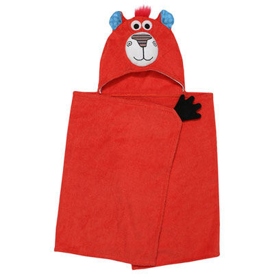 Image of Zoocchini Kids Plush Terry Hooded Towel - 2 Years+ - Bear