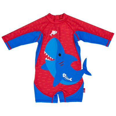 Image of Zoocchini Baby/Toddler 1-Piece Surf Suit - 6 to 12 Months - Shark