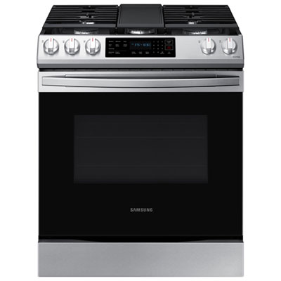 "Samsung 30"" 6.0 Cu. Ft. Fan Convection 5-Burner Gas Range (NX60T8311SS/AA) - SSl - Open Box - Perfect Condition"