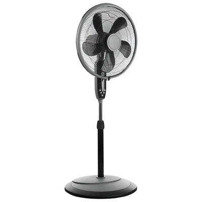 Ventilateur Sur Pied Oscillant D'ecohouzng - 16 Po - Noir