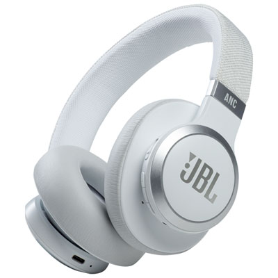 Image of JBL Live 660NC Over-Ear Noise Cancelling Bluetooth Headphones - White