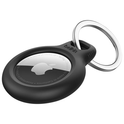 Belkin Secure Holder with Key Ring for AirTag - Black Strong Plastic AirTag holder with durable ring