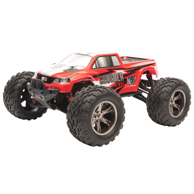 Image of LiteHawk Crusher Evo 2WD 1/12 Scale RC Monster Truck (42017) - Red/White