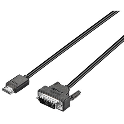 Best Buy Essentials 1.8m (6 ft.) HDMI to DVI Monitor Cable (BE-PCHDDV6-C) 6' DVI-D-to-HDMI Cable -