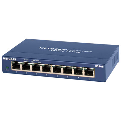 Image of NETGEAR 8-Port Gigabit Network Switch (GS108)