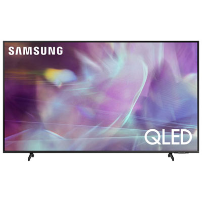 "Open Box - Samsung 65"" 4K UHD HDR10+ QLED Tizen Smart TV (QN65Q60AAFXZC) - 2021 - Titan Grey - Great for Streaming & Gaming"
