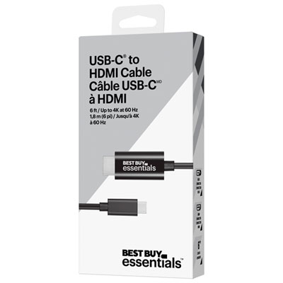 Best Buy Essentials 1.8m (6 ft.) USB-C to 4K UHD HDMI Cable (BE