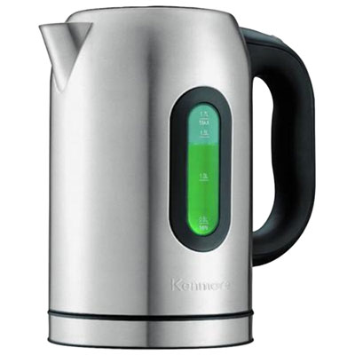 Image of Kenmore Digital Cordless Electric Kettle - 1.7 L - Stainless Steel
