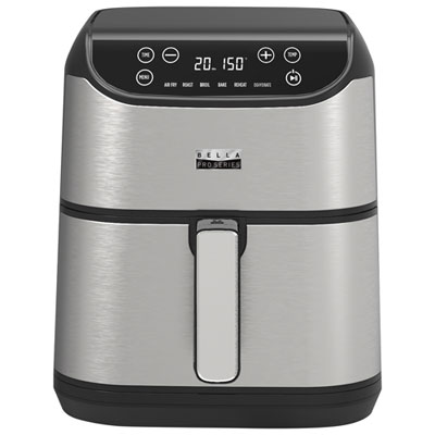 Image of Bella Pro Touchscreen Air Fryer - 5.7L (6QT) - Stainless Steel - Only at Best Buy