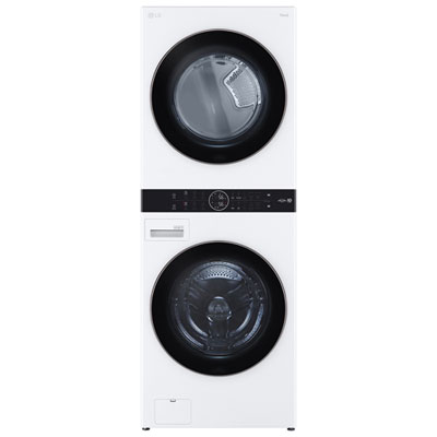 LG WashTower 5.2 Cu. Ft. Electric Washer & 7.4 Cu. Ft. Dryer Laundry Centre (WKE100HWA) - White The tower is compact and fit well in a tight spot