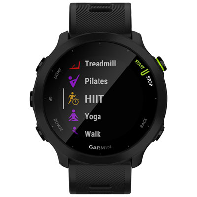 Garmin Forerunner 55 Bluetooth Running Smartwatch Black Best Buy Canada