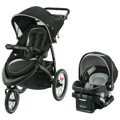 Image of Graco FastAction Jogger LX Stroller with SnugRide SnugLock 35 Lite Infant Car Seat - Mansfield